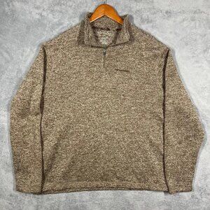 Brown Realtree 1/4 Zip Pullover Sweater XL Mens Polyester Blend Long Sleeve